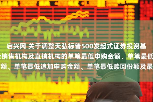 启兴网 关于调整天弘标普500发起式证券投资基金(QDII-FOF)在基金销售机构及直销机构的单笔最低申购金额、单笔最低追加申购金额、单笔最低赎回份额及最低持有份额的公告