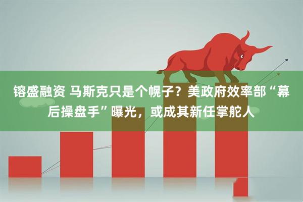 镕盛融资 马斯克只是个幌子？美政府效率部“幕后操盘手”曝光，或成其新任掌舵人