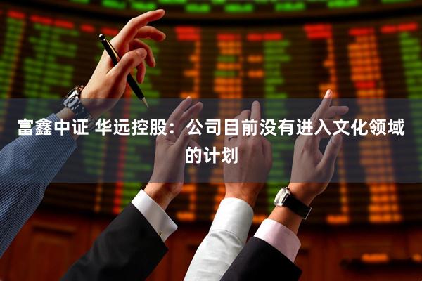 富鑫中证 华远控股：公司目前没有进入文化领域的计划